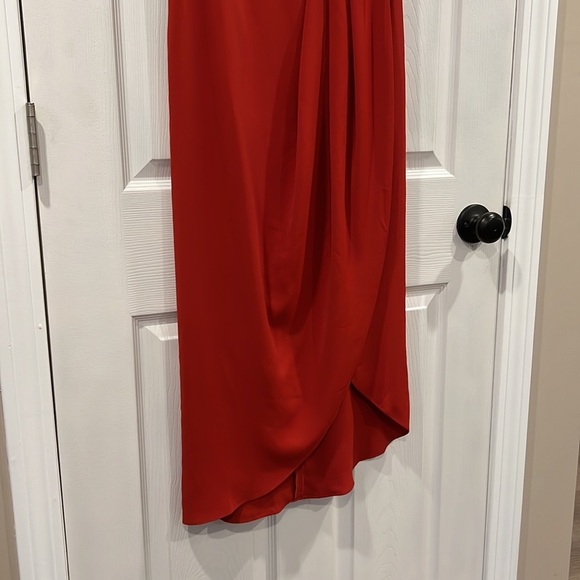 Lulus Reinette Rust Red Midi Dress Size Small - Picture 6 of 14